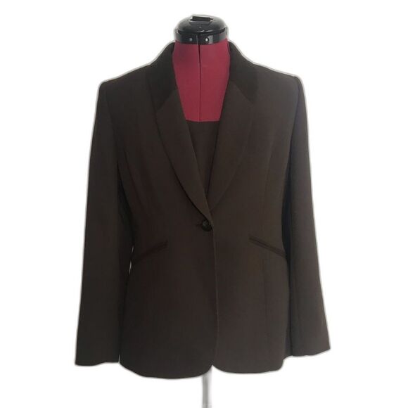 Le Suit Blazer Women’s Petite Size 4P Brown 2-Piece Set Blazer & Tank NWT - Picture 11 of 11